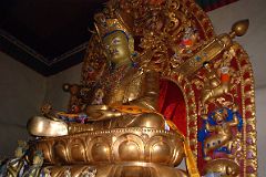 15 Rongbuk Monastery Padmasambhava Guru Rinpoche Statue In Side Chapel